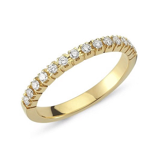 Nuran Perá alliancering i 14 kt guld med 0,21 ct diamanter